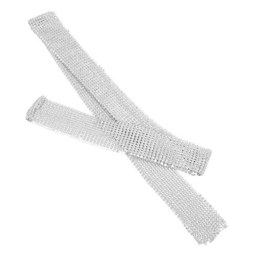Healvian Pailletten-halstuch Dünne Krawattenschals Pailletten-krawatte Party-abendkrawatte Lange Glitzerkrawatte Langer Partyschal Kleiner Schal Schal-hijab Für Abend Silber von Healvian