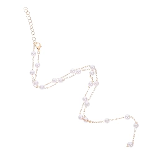 Healvian Damen Perlenkette Imitation Pearl Choker Halskette Leichter Langlebiger Modeschmuck für Alltag Hochzeit Party Stilvoller Clavicle Necklace Trendiges Accessoire von Healvian