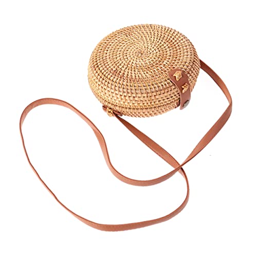Healvian Damen Rattan Handgefertigte Schulter Umhängetasche Rattan Mini Design für Strand Reisen Hochzeiten Partys Healvian Damen Rattan Handgefertigte Schulter Umhängetasche Rattan Mini Design für Strand Reisen Hochzeiten Partys von Healvian