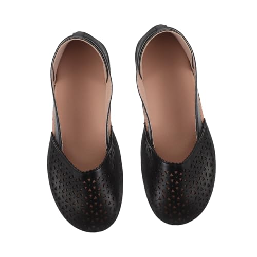 Healvian Damen Sandalen Wedge Keilabsatz Komfortabel Atmungsaktiv Hollow Out Sommer Schuhe Schwarz Leicht Vielseitig Für Alltag Outdoor Gehen von Healvian