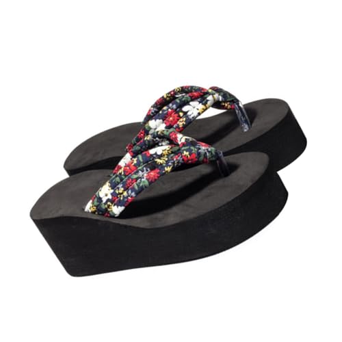 Healvian Damen Sandalen mit Dickem Plateauabsatz Bequeme Keilabsatz Hausschuhe für Innen und Außen Stilvolle Rutschfeste Slides mit Stabilem Sohlen design für Sommer und Freizeit von Healvian