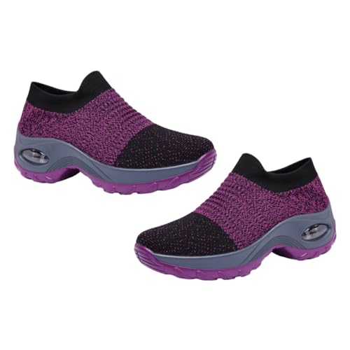 Healvian Damen Sportschuhe mit Luftpolster Atmungsaktiv Dicke Sohle Leichte Outdoor Sneaker für Freizeit Sport und Alltag rutschfest Komfortabel Modisch Schnelles Rückfederungssystem von Healvian