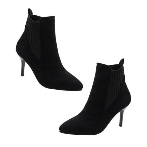 Healvian Damen Stiefeletten mit Absatz Klassische Kurze Boots Rutschfeste Strapazierfähige Herbst Winter Schuhe Atmungsaktiv und für Alltag und Freizeit von Healvian