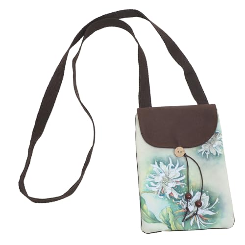 Healvian Damen Umhängetasche Handy Tasche Kleine Schultertasche mit Ethno Print Waschbar Verschleißfest Weiches Canvas Leichte Geldbörse für Alltag und Freizeit Stilvolle Satchel für von Healvian