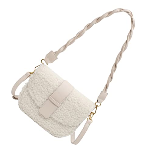 Healvian Damen Umhängetasche aus Polyester und Plüsch Kleine Schultertasche Kompakt und Langlebig Vielseitig Tragbar für Alltag und Party Weiches Material und Verarbeitung von Healvian