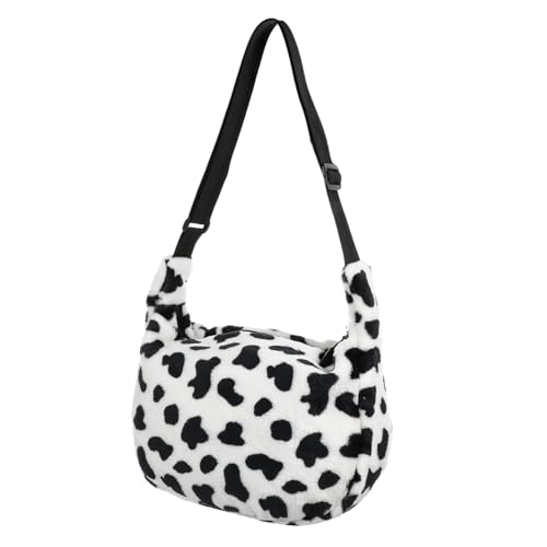 Healvian Plüsch Umhängetasche Tragbare Tasche Kuh Handtasche Mädchen Lagerung Tasche Für Geldbörse Schlüssel Kosmetik Karten Strand Party Shopping Verabredungen Alltag von Healvian