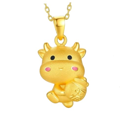 Healvian Dangle Charm Anhänger Kuh form Kupfer mit Goldplattierung DIY Schmuckanhänger für Basteln Kreative Damen Accessoires für Party Hochzeit und Neujahrsgeschenke von Healvian