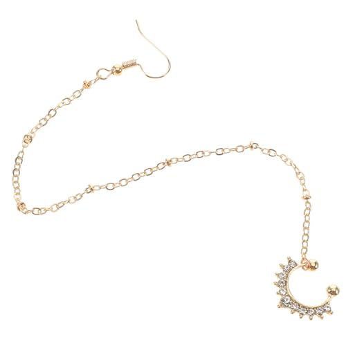 Healvian Dangle Fake Nasenring mit Kette Metall Clip Non Piercing Schmuck Damen Leicht und Allergikerfreundlich Stilvoll Kombinierbar für Alltag und Party Healvian Dangle Fake Nasenring mit Kette Metall Clip Non Piercing Schmuck Damen Leicht und Allergikerfreundlich Stilvoll Kombinierbar für Alltag und Party von Healvian
