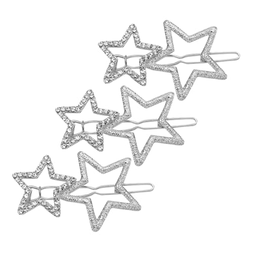 Healvian 3stücke Strass Stern Haarspangen Dekorative Haarnadeln Haarschmuck Für Frauen Mädchen Haarspangen Mit Sternen Für Frauen Klammern Haare von Healvian