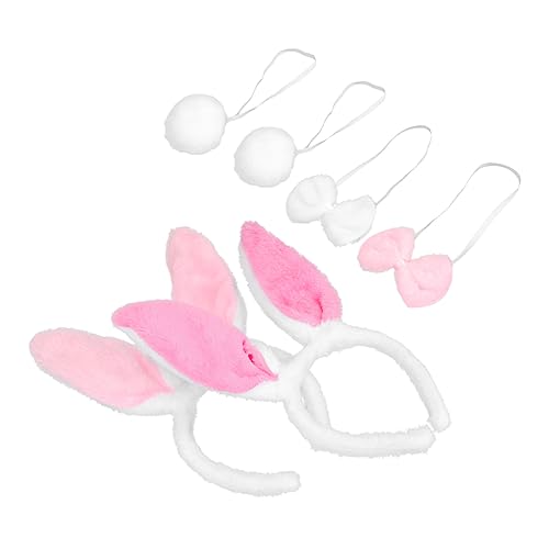 Healvian 2sätze Teiliges Set Mit Zarten Hasenohren Und Dekorativem Hasenschwanz Wiederverwendbar Für Halloween Und Festivals Zubehör Für Kostümpartys Und Bühnenaufführungen von Healvian