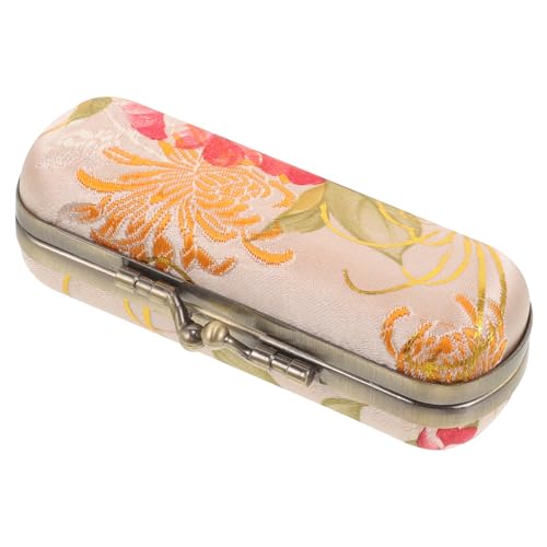 Healvian Dekorativer Lippenstiftetui Retro Stil Tragbarer Lippenstifthalter mit Knopfverschluss Elegantes Design Kosmetik Organizer für Damen Healvian Dekorativer Lippenstiftetui Retro Stil Tragbarer Lippenstifthalter mit Knopfverschluss Elegantes Design Kosmetik Organizer für Damen von Healvian