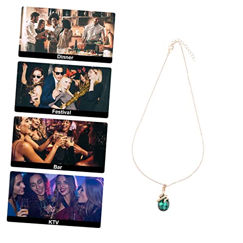 Healvian Delikate Grüne Kristallglas Schlangen Halskette Modisches Halsjuwel Kreatives Design Hochwertiges Schmuckstück für Damen und Mädchen Eleganter Look Verarbeitung Healvian Delikate Grüne Kristallglas Schlangen Halskette Modisches Halsjuwel Kreatives Design Hochwertiges Schmuckstück für Damen und Mädchen Eleganter Look Verarbeitung von Healvian