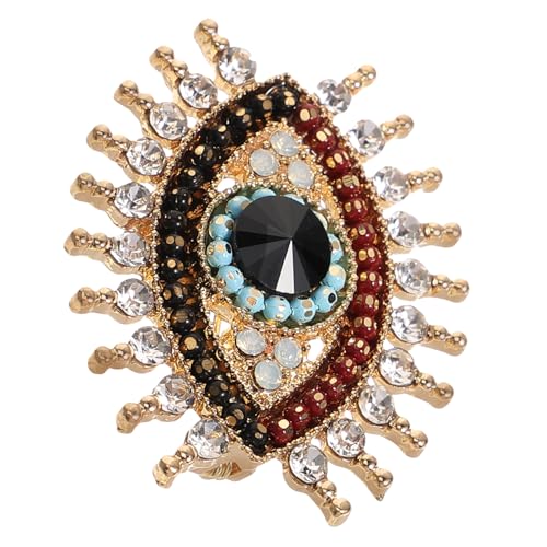 Healvian Devil Eye Brosche Pin Dekorative Schalbrosche für Frauen Modischer Schal Clip Langlebige Mantelbrosche mit Feiner Verarbeitung als Elegantes Accessoire von Healvian