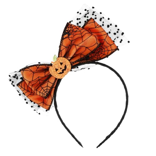 Healvian Dieses Halloween Stirnband mit Schleife Form Eines Kürbisses und Zusätzlichen Gruseligen Motiven Wie Skeletten und Spinnen Verleiht Jedem Kostüm das Gewisse Etwas Hochwertige von Healvian
