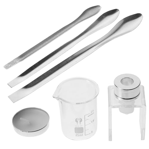 Healvian Selbstgemacht Lippenstift Reparaturset 8 Stück Silikonform Für Lippenstift Wachssiegel Löffel Messbecher Kunststoffe Für Zuhause Und Salon von Healvian