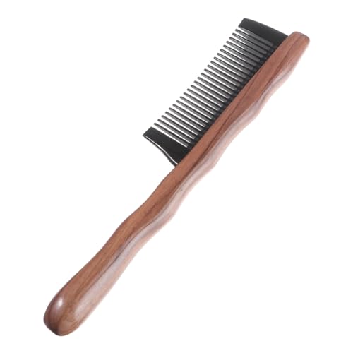 Healvian Doppelreihiger Sandelholz Haarkamm mit Glatten Stiften Massagefunktion für Kopfhaut Ergonomischer Griff Langlebiges Material für Damen und Herren zur Zufällige Farbe von Healvian