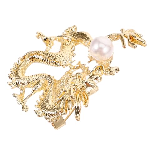 Healvian Drachenbrosche Anstecknadel für Kleidung Chinesische Zodiac Brosche Einzigartige Reversnadel für Anzug Pullover Schals Schmuckaccessoire für Damen und Herren von Healvian
