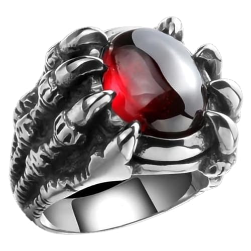Healvian Drachenkrallenring mit Edelstein Stilvoller Gothic Punk für Festivals Partys Besondere Anlässe Einzigartiges Design für Modebewusste Healvian Drachenkrallenring mit Edelstein Stilvoller Gothic Punk für Festivals Partys Besondere Anlässe Einzigartiges Design für Modebewusste von Healvian