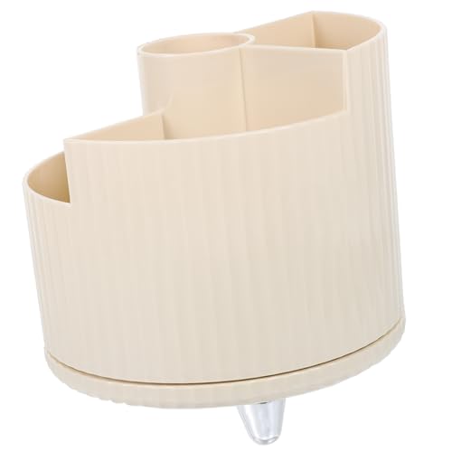 Healvian Drehbarer Kosmetik Organizer Eleganter Pinselhalter für Schminktisch und Schreibtisch Stilvolles Make Up Aufbewahrungssystem mit Multi Grid Design Praktische Lösung für Ordnung und von Healvian