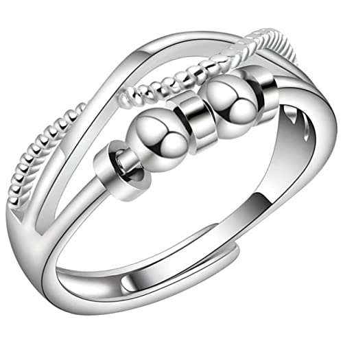 Healvian Drehring bescherung weihnachten weinachts vintage rings mothers day weinachtsgeschenke verstellbare Ringe für Damen Modering vintage ringe ästhetisch Kupfer Silver Healvian Drehring bescherung weihnachten weinachts vintage rings mothers day weinachtsgeschenke verstellbare Ringe für Damen Modering vintage ringe ästhetisch Kupfer Silver von Healvian