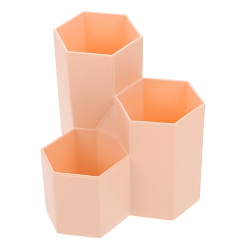 Healvian Drei Fächer Stifthalter Desktop Organizer Rhombus Fall Aus Robustem Und Rutschfest Zum Verstauen Von Make-up-utensilien Und Schreibwaren Für Schreibtische von Healvian