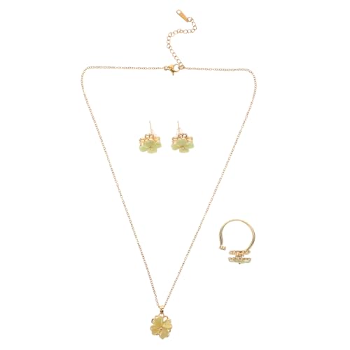 Healvian Grüne Blattkette Mit Anhänger Halskette Für Damen Exquisiter Schmuck Zierliche Blattanhänger Kette Aus Titanstahl Und Kupfer Mit Katzenaugenstein von Healvian