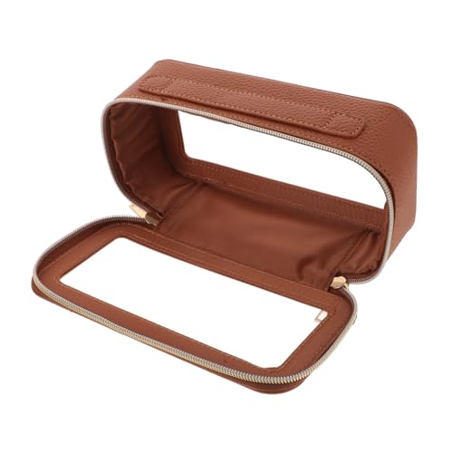 Healvian Transparente Pu-Make-up-Tasche Mit Wasserdichtem Reißverschluss Reise-Organizer Für Kosmetika Und Toilettenartikel Tragbar Für Damen Und Herren von Healvian