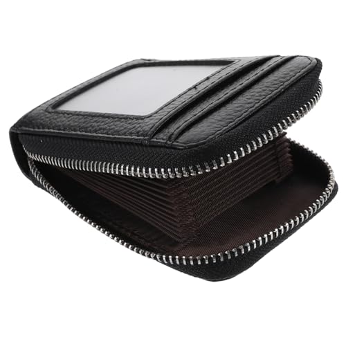 Healvian Echtes Material Kreditkartenetui Organizer Mit Reißverschluss Schwarz Tasche Kreditkarten Beutel Kreditkartenhalter Tasche Kreditkartenetui Organizer Für Damen Herren von Healvian