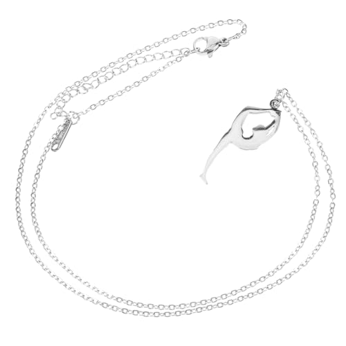 Healvian Edelstahl Anhänger Halskette Kreative Dekorative Halskette Sportliches Design Glatte Oberfläche Angenehm zu Tragen Unisex Schmuck für Damen und Jugendliche Healvian Edelstahl Anhänger Halskette Kreative Dekorative Halskette Sportliches Design Glatte Oberfläche Angenehm zu Tragen Unisex Schmuck für Damen und Jugendliche von Healvian