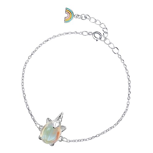 Healvian Einhorn Armband Silber für Regenbogen Handgelenksschmuck mit Einhorn Anhänger Perfektes für Geburtstagsfeiern und Besondere Anlässe von Healvian