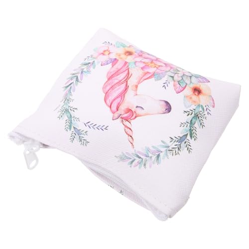 Healvian Einhorn Geldbörse Cartoon Kleiner Beutel Kindergeldbörse Zubehör Geldbeutel Mädchen Damen Portemonnaie Damen-geldbörsen Geldbörse für Frauen tragbare Geldbörse PVC von Healvian