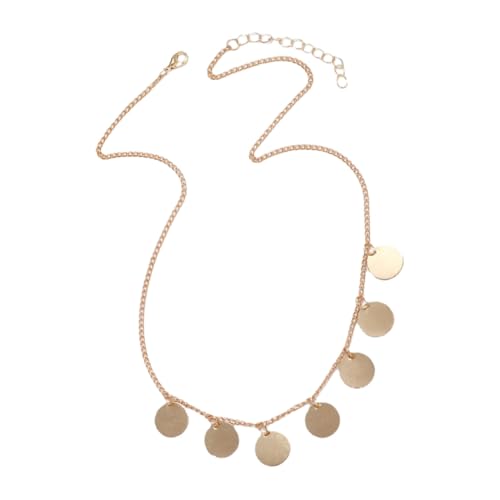 Healvian Einstellbare Damen Halskette mit Zarten Runden Anhängern Leichte Clavicle Necklace aus Hautfreundlichem Material Schmuckkette für Alltag Hochzeit und Besondere Anlässe von Healvian