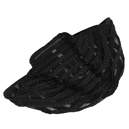 Healvian Einstellbare Geflochtene Haarnetzkappe Für Perücken Schwarze Cornrow-perückenkappe Zum Einfachen Erstellen Synthetischer Frisuren Atmungsaktiv Und Weich Für Damen von Healvian