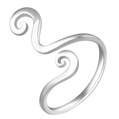 Healvian Einstellbarer Offener Zehenring Damen aus Langlebiger Kreativer Boho Stil Fußschmuck Komfortabel Hautfreundlich Modisches für Frauen Stilvoller Silberner Ring von Healvian