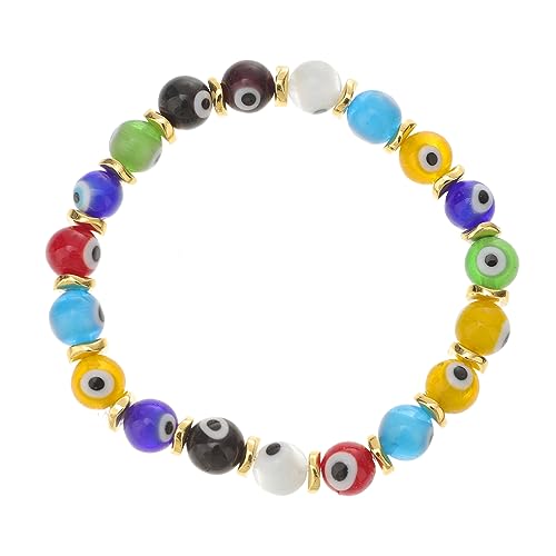 Healvian Einstellbares Evil Eye Armband mit Blauen Glasperlen Unisex Schmuck für Damen Herren Jugendliche Handgefertigtes Böser Blick Glücksbringer Armband Vielseitig Kombinierbar für von Healvian