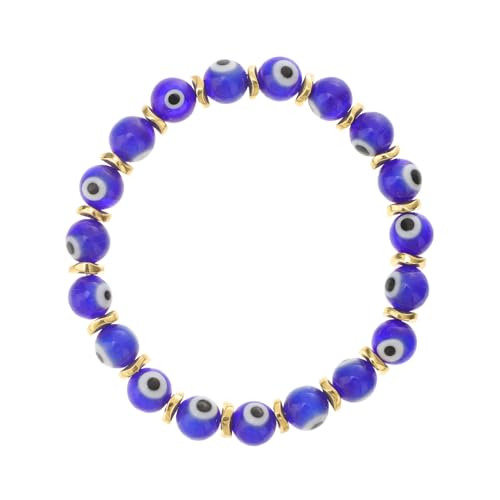 Healvian Einstellbares Evil Eye Armband mit Perlen Unisex Schmuck für Damen Herren Jungen Mädchen Handgefertigtes Böser Blick Armband Modisches Accessoire für Alltag und Party von Healvian