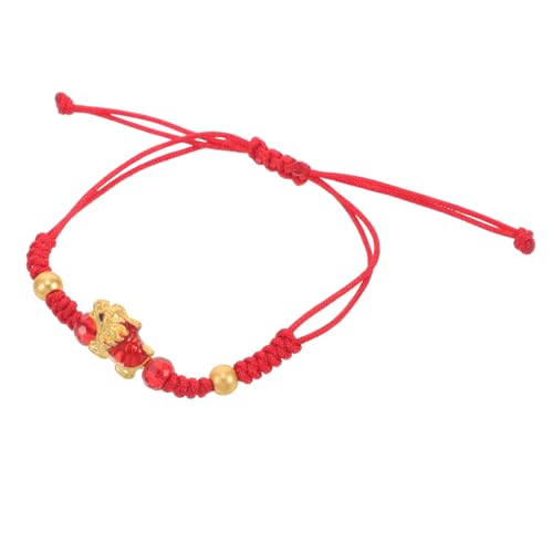 Healvian Einstellbares Rotes Armband Damen Geflochtenes Charm Armband Flexibles Seil Schmuck mit Chinesischem Modisch Traditionell Glück und Schutz für Alltag von Healvian