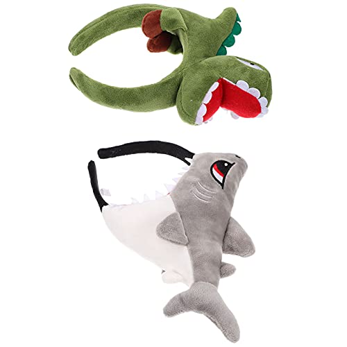 Healvian 2stücke Tierhaarbänder Mit Delphin Und Dinosaurierdesign Elastische Kopfschmuck Für Kinder Lustiger Kostümhaarreif Für Halloween Und Karneval Zarte Tierhaarbänder Als von Healvian