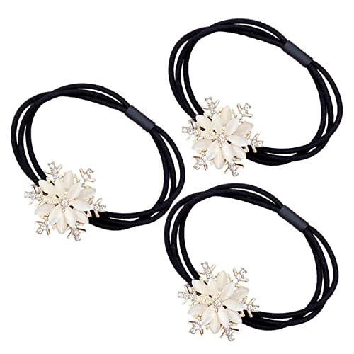 Healvian 3stücke Weihnachts-haargummis Mit Strass Schneeflocken Für Damen Elastische Haarbänder Für Mittel Dickes Haar Speziell Für Festliche Outfits von Healvian