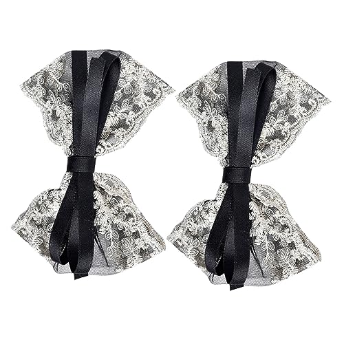 Healvian 2stücke Große Schleifen Haarklammern Aus Spitze Für Damen Stilvolle Haaraccessoires Für Partys Hochzeiten Und Besondere Anlässe von Healvian