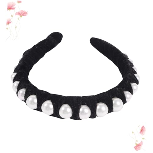 Healvian 1stück Kunstperlenschmuck Haarschmuck Für Partys Dates Und Alltag Elegantes Haarband Schwarz Handgefertigt Aus Velours Mit Einzigartigem Design Healvian 1stück Kunstperlenschmuck Haarschmuck Für Partys Dates Und Alltag Elegantes Haarband Schwarz Handgefertigt Aus Velours Mit Einzigartigem Design von Healvian