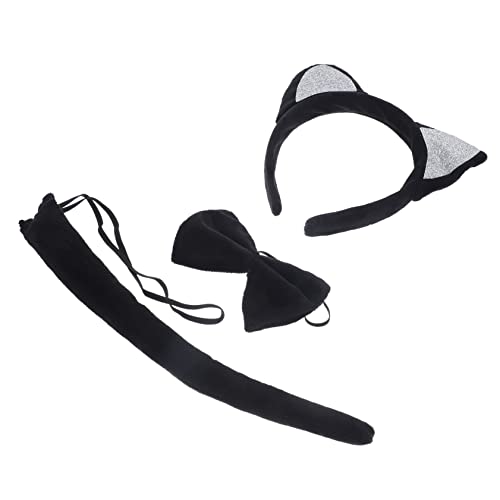Healvian Einzigartiges Katzenohr-haarband Mit Fliege Und Tierkostüm-accessoire Für Partys Und von Healvian