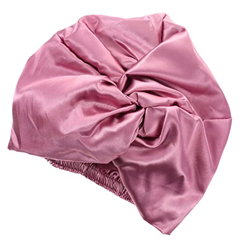 Healvian Elastische Doppel Schlafhaube aus Imitationsseide Komfortable Haarhaube für Damen zum Schlafen Waschen und Makeup Schützt vor Frizz und Hält das Kopfkissen Sauber von Healvian
