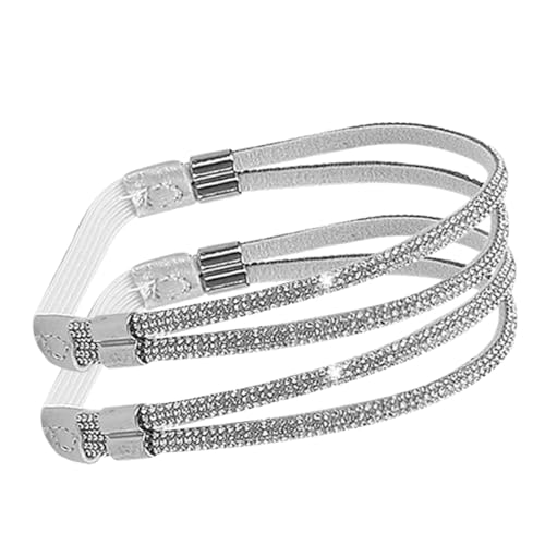 Healvian Elastische High Heels Fersenriemen mit Verstellbarer Schnalle Abnehmbare Schuhbänder mit Strassbesatz Rutschfeste Fersengurte für Sicheren Halt und Individuellen Komfort Damen von Healvian