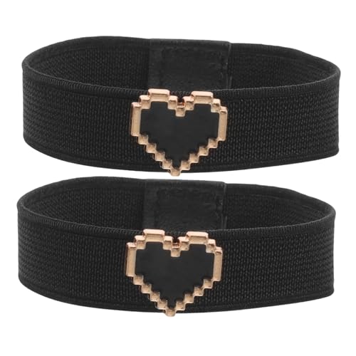 Healvian Elastische Rutsch Schuhriemen mit Herzdekor Dekorative Flache Schuhbänder für Mädchen Verstellbare Halterung für Sicheren Halt von Ballerinas und Flachen Schuhen von Healvian