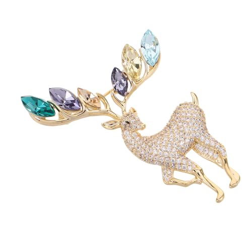 Healvian Elch Brosche Anstecknadel für Tierkleidung Weihnachts-Elch-Abzeichen -Abzeichen Vintage Tier Reversnadel weihnachtsschmuck nadeln Rentierabzeichen Strickjacke Kupfer Golden Healvian Elch Brosche Anstecknadel für Tierkleidung Weihnachts-Elch-Abzeichen -Abzeichen Vintage Tier Reversnadel weihnachtsschmuck nadeln Rentierabzeichen Strickjacke Kupfer Golden von Healvian