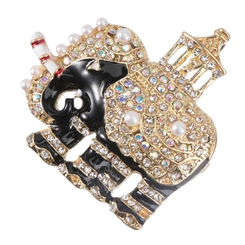 Healvian Elefantenbrosche Strassbesetzt Anstecknadel für Damen Herren Anzug Party Kostüm Accessoire Schmuck von Healvian