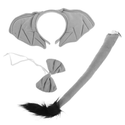 Healvian Elefantenohren Kopfbedeckung Set Für Damen Halloween Kostüm Mit Und Fliege Vielseitiges Accessoire Für Partys Cosplay Und Festliche Anlässe von Healvian