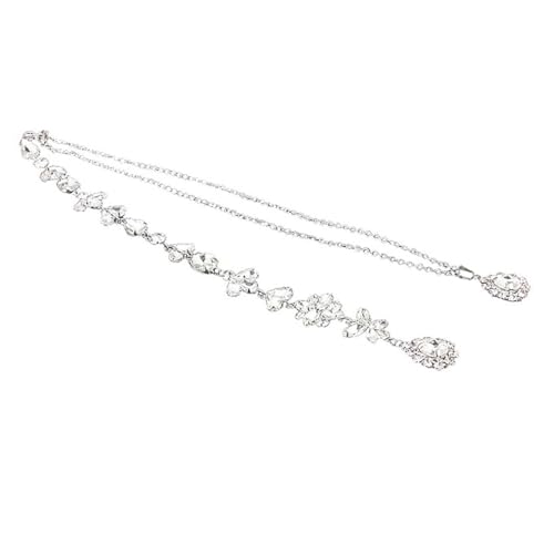 Healvian Elegante Body Chain Halskette mit Perlenanhänger Lange Rückenkette für Damen Leichtes Design für Hochzeit Party und Besondere Anlässe Modischer Körperschmuck von Healvian