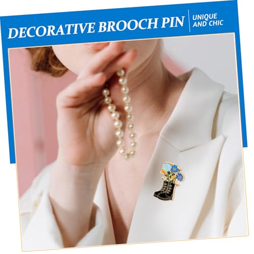 Healvian Elegante Damen Brosche Anstecknadel Blumenform Stiefel Design Leicht Rostfrei Modisch für Kleidung und Accessoires Geschenkidee für Geburtstag Hochzeit Party von Healvian